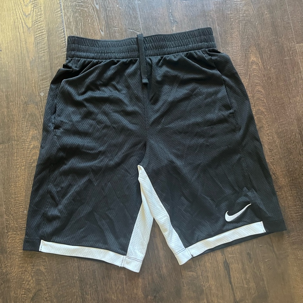 Nike Kids Black and White Athletic Shorts
